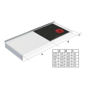 Wall Mounted Cranked Height Adjustable Hob Module 6350HA-S4 - Image 4