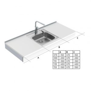 Wall Mounted Manual Height Adjustable Sink Module 6380-ES11 - Image 5