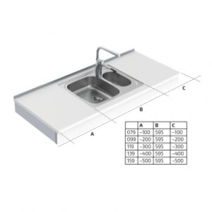 Wall Mounted Manual Height Adjustable Sink Module 6380-ES20 - Image 5