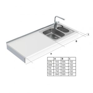 Wall Mounted Manual Height Adjustable Sink Module 6380-ES20 - Image 6