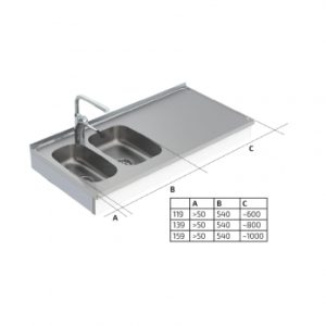 Wall Mounted Manual Height Adjustable Sink Module 6380-ESG - Image 4