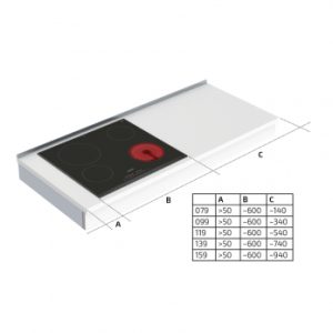 Wall Mounted Manual Height Adjustable Hob Module 6380HA-S4 - Image 3