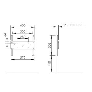 Manual height adjustable washbasin system - BASICLINE 403-1 - Image 3