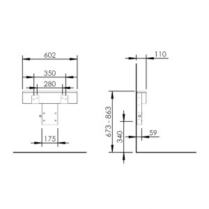 Manually adjustable washbasinlift with gas spring - BASICLINE 406-1 - Image 3