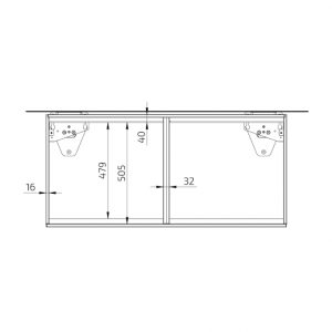Kitchen Worktop Lift Baselift 6310HA - Floor-mounted, 103 mm front - Image 5