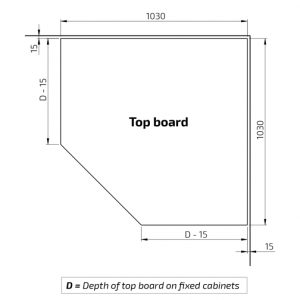 Kitchen Worktop Lift Baselift Corner 6301HA, 45°- 90°, wall-mounted - Image 4