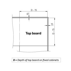 Kitchen Worktop Lift Baselift Corner 6313LA, 90°- 90°, floor-mounted - Image 4