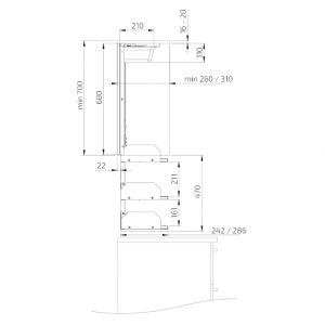 Wall Cabinet Lift Verti 830, 26.5 cm depth - Image 3