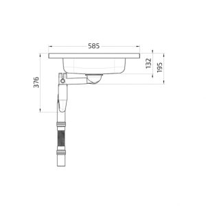 Wheelchair Accessible Sit-on Sink, Mini Kitchen (for hob) - Granberg ESFS - Image 4