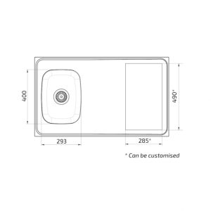 Wheelchair Accessible Sit-on Sink, Mini Kitchen (for hob) - Granberg ESFS - Image 6