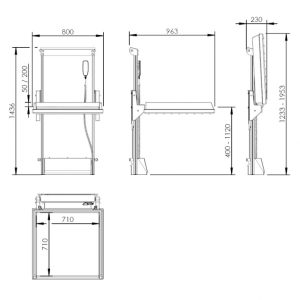 Height Adjustable Changing Table 334 - Image 4