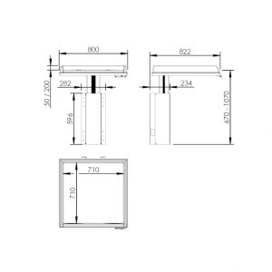 Height Adjustable Changing Table 335 - Ladder right, Border 20 cm - Image 2