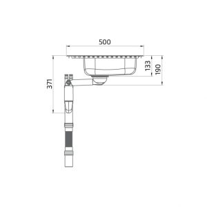 Wheelchair Accessible Inset Kitchen Sink Granberg ES11 - 49.6 cm - Image 5