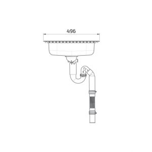 Wheelchair Accessible Inset Kitchen Sink Granberg ES11 - 49.6 cm - Image 4
