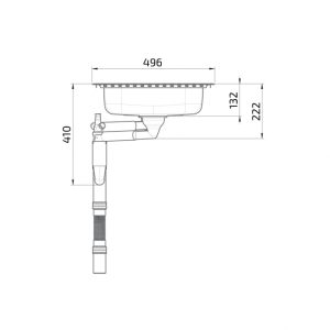 Wheelchair Accessible Inset Kitchen Sink Granberg ES20 - 61.6 cm - Image 6