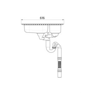 Wheelchair Accessible Inset Kitchen Sink Granberg ES20 - 61.6 cm - Image 5