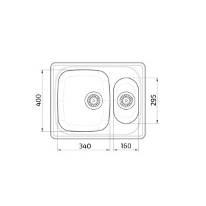 Wheelchair Accessible Inset Kitchen Sink Granberg ES20 - 61.6 cm - Image 4