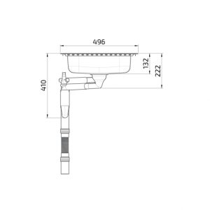 Wheelchair Accessible Inset Kitchen Sink Granberg ES30 - 76.6 cm - Image 6