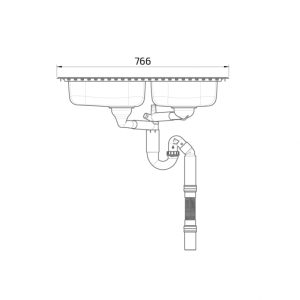 Wheelchair Accessible Inset Kitchen Sink Granberg ES30 - 76.6 cm - Image 5
