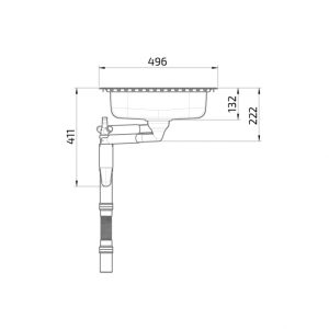 Wheelchair Accessible Inset Kitchen Sink Granberg ES35 - 120.6 cm - Image 6