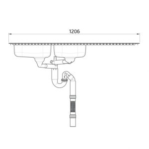 Wheelchair Accessible Inset Kitchen Sink Granberg ES35 - 120.6 cm - Image 5
