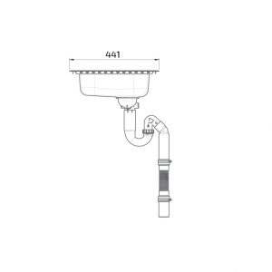 Wheelchair Accessible Inset Kitchen Sink Granberg ES10 - 44.1 cm - Image 4