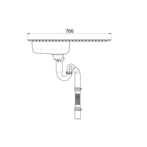Wheelchair Accessible Inset Kitchen Sink Granberg ES15 - 76.6 cm - Image 5