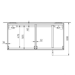 Kitchen Worktop Lift, Manual Cranked, Manulift 6350 - 103 mm front - Image 4