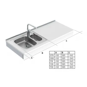 Wall Mounted Motorised Height Adjustable Sink Module 6300-ES20 - Image 4