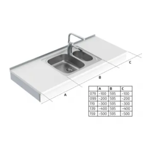 Wall Mounted Motorised Height Adjustable Sink Module 6300-ES20 - Image 5