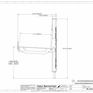 Astor Invincible Height Adjustable Changing Table - Image 6